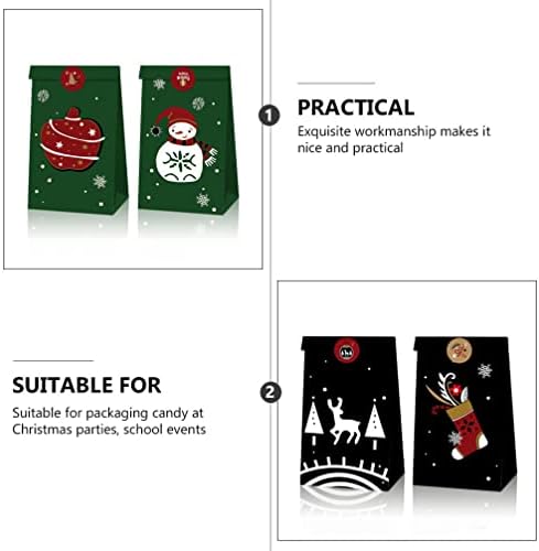 Подарък Чанта на Дядо Коледа е Коледен Адвент-Календар Подарък Пакети: Хартиени торби с Обратното Броене на