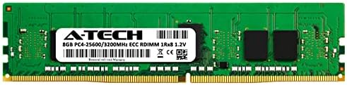 A-Tech 8 GB оперативна памет за Dell PowerEdge R440 за монтаж в rack - DDR4 3200 Mhz PC4-25600 ECC Регистриран модул за обновяване на сървър памет RDIMM 1Rx8 Single Rank 288-Pin