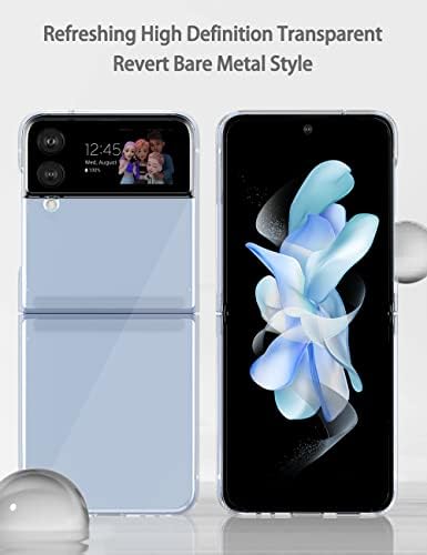 ??? Ултратънък калъф за Samsung Galaxy Z Flip 4, луксозен калъф с идеално прозрачен покритие от твърд КОМПЮТЪР,
