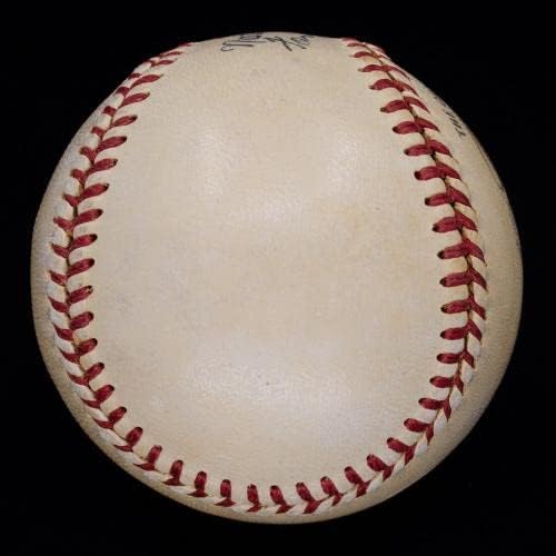 Около 1947 година Сингъл Джаки Робинсън с автограф ONL Baseball Новобранец Era JSA има 7 точки! - Бейзболни