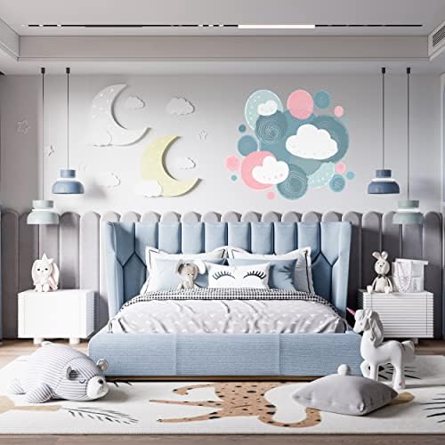 Стикери за стени в стил бохо Облак за детска стая - Индивидуални Стикери за стена в стил бохо Небе, за детската