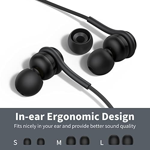 Слушалки, USB C-Втулки, USB C, Жични слушалки-подложка с магнитен шумопотискане с микрофон за iPad Pro Samsung