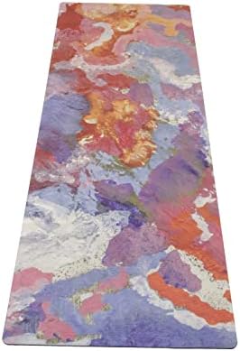Замшевый килимче за йога с презрамки за носене на ръка, 1830x610x5 мм, от ValioZa