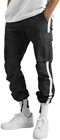 DuDubaby Мъжки Спортни Панталони Обикновена засаждане на Карго Панталони За Джогинг Панталони Карго С Панельными