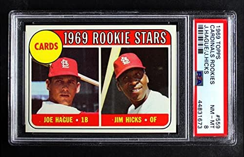 1969 Topps 559 Кардиналс Начинаещи Джо Хейг /Джим Хикс на Сейнт Луис Кардиналс (Бейзболна картичка) PSA PSA