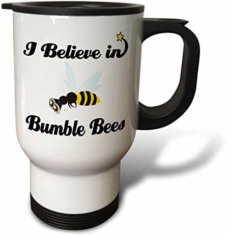 3 Чаша за пътуване I Believe in Bumble Bees, 14 грама, Многоцветен
