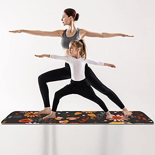 Много дебело килимче за йога с мультяшными Совами - Екологично Чист Нескользящий подложка за упражнения и фитнес, Тренировъчен мат за всички видове йога, пилатес и