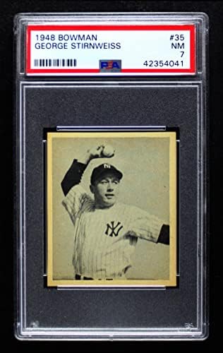 1948 Боуман 35 Джордж Снаффи Стирнвейсс Ню Йорк Янкис (Бейзболна картичка) PSA PSA 7.00 Янкис