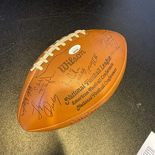 1976 Екипът на Грийн Бей Пэкерс Подписа договор с Wilson NFL Football Game Барт Starr JSA COA - Футболни топки