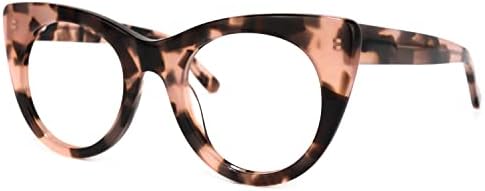 Zeelool Ретро Ацетатные Очила Котешко око с безрецептурной Рамки, изработени от Прозрачни Лещи за Жени Eutin WA292841