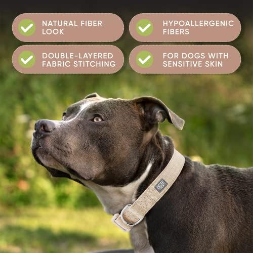 Нашийник за кучета DCSP Pets – Сверхпрочный нашийник за малки кучета, средни и Големи – Екологично чисти естествени