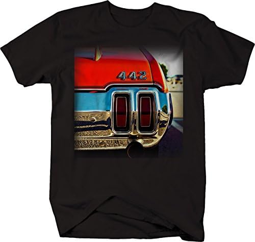 Олдс 442 Хромирана Броня Изпускателната Логото на Muscle Car Art Реколта Тениска за Мъже