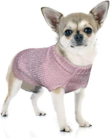 Пуловер за Кучета, Трикотаж, Отразяваща Пуловер, Зимно Топло Облекло за Домашни Любимци за Студено Време, Пуловер за Малки Кученца