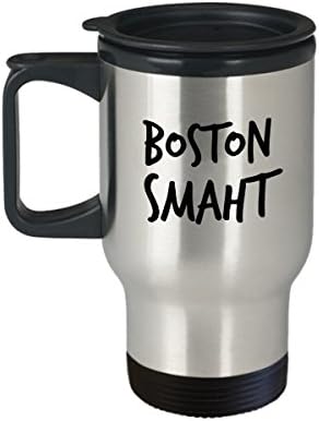 Забавна Пътна чаша с бостонским акцент, Чаша- Boston Smart - С изолация за кафе/чай /напитки в топло /студено