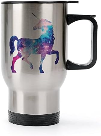 Galaxy Unicorn 14 Унции Пътна Кафеена Чаша От Неръждаема Стомана с Вакуумна Изолация и Капак