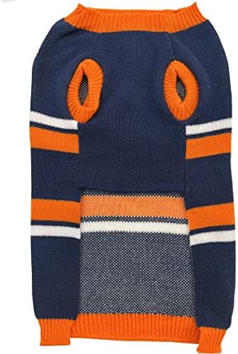 Пуловер за кучета Pets First NFL Denver Broncos, размер е Много Малък. Топъл и уютен Вязаный пуловер за домашни любимци с логото на отбора в НФЛ, най-Добрият пуловер за кученца от
