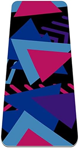 Геометричен Абстрактен триъгълник с шарени Siebzeh, лилаво, синьо, Розово, по-дебела подложка за йога Премиум-клас,