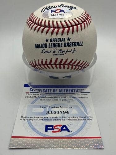 Марк Тейшейра Рейнджърс Янкис Подписа Автограф на Официалния Бейзболен PSA MLB ДНК - Бейзболни топки С Автографи