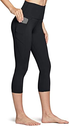 Дамски панталони за йога TSLA с контрол на корема с висока талия и Гамаши за йога за бягане с удобни джобове