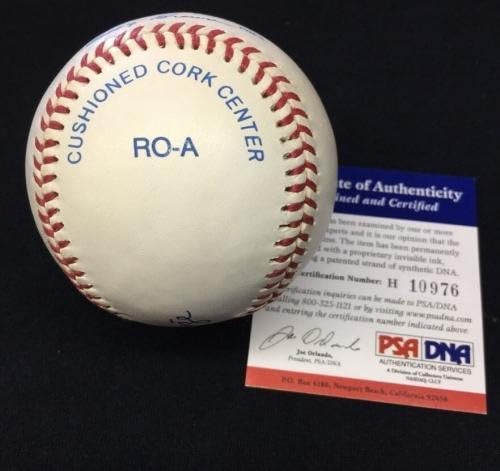 Джони Голяма Котка Миз КОПИТО 81 Подписа Бейзболен договор PSA /DNA йорк Янкис - Бейзболни топки с автографи