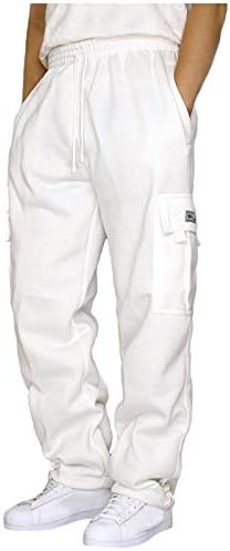 Мъжки Спортни Панталони-Карго от Плътно Отвътре с Еластична гумена лента За кръста, Спортни Спортни Панталони