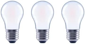 EcoSmart 60-Ватов Еквивалент A15 с регулируема яркост с нажежаема жичка от матово стъкло, Led Реколта крушка на Едисон, ярко-бяла (3 броя)