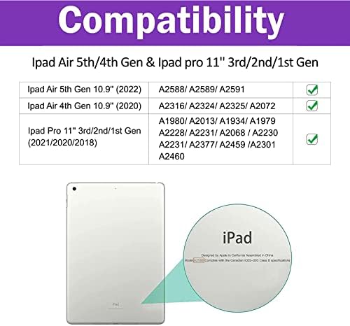 Калъф SoFunMoky за iPad Pro 11 инча 3-ти/2-ри/1-то поколение, iPad Air 10,9 см 5-ти/ 4-то поколение 2022 2020