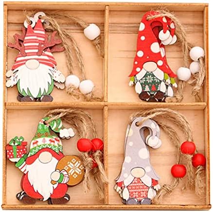 Коледна Украса Врата Опаковка от 12 Украса, Дядо Коледа, Висулки за украса на Коледната Елха, 3 Висока PVC Коледна