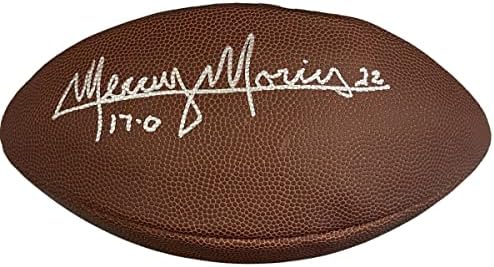 Mercury Morris 17-0 Футболна топка с автограф (JSA) - Футболни топки с автографи