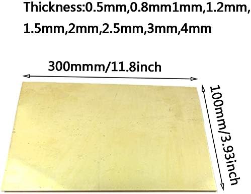 Промишлени Материали H62 Cu 100mmx300mm, чист Меден лист 1mmx100mmx300mm YIWANGO Brass Copper Sheet Metal Plate