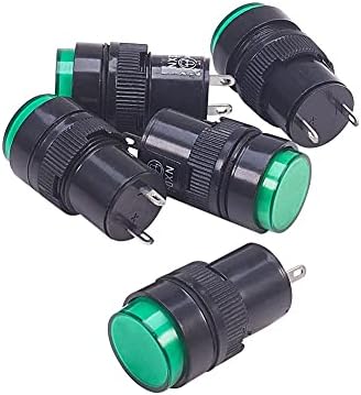 Bettomshin 20PCS 220 В OD 8 mm/0,31 Червен + Зелен Пластмасов Led Сигнална Лампа За Закрепване на панел между