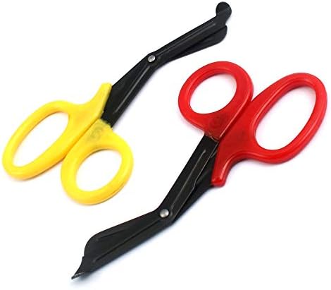 Травматологические ножици G. S 7,25 - Черни Бинтовые Ножици от неръждаема стомана с трайно покритие - 2 ОПАКОВКИ