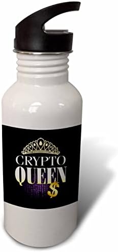 Триизмерно думи Crypto Queen с изображение на Корона - Бутилки за вода (wb_354757_2)