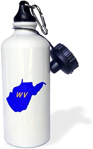 3. Снимка на щата Западна Вирджиния в синьо с жълти цветове. - Бутилка с вода (wb_355349_1)