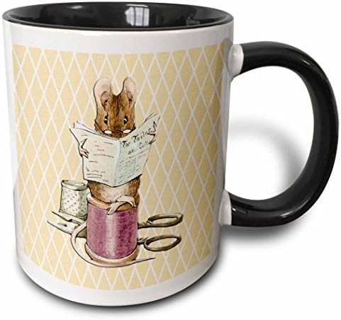 3dRose PS Реколта Мишката за Шиене - Винтажное изкуство - Животни - Чаши (mug_79401_13)