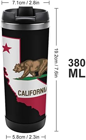 Чаши за кафе с Флага Калифорния за Пътуване с Капак, Изолирани Чаши, Бутилка За Вода С Двойни Стени От Неръждаема