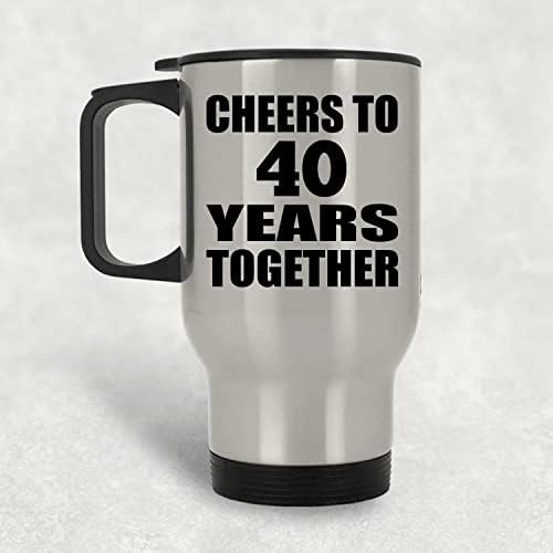 Дизайн В чест на 40-годишнината, Поздравления С 40 Години Съвместен Живот, Сребърен Пътна Чаша 14 грама, на