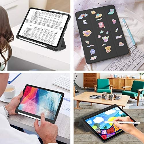 Калъф за iPad Air 3 Case 2019 с държач за моливи Ультратонкая делото от мека TPU с функция за автоматично преминаване в режим на заспиване/събуждане, защитен smart-калъф за цяло?