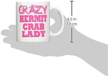 Керамична чаша 3dRose mug_175104_1 Crazy Hermit Crab Lady, 11 Грама