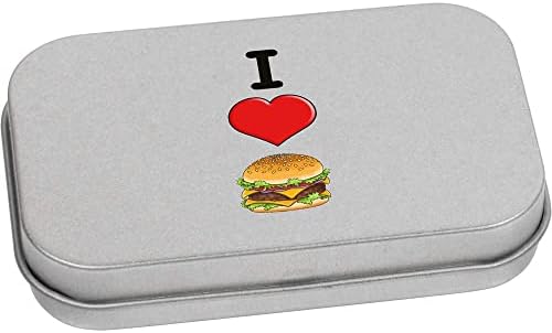 Метална Лидице кутия за съхранение на Azeeda 220mm I Love Burgers loops (TT00186493)