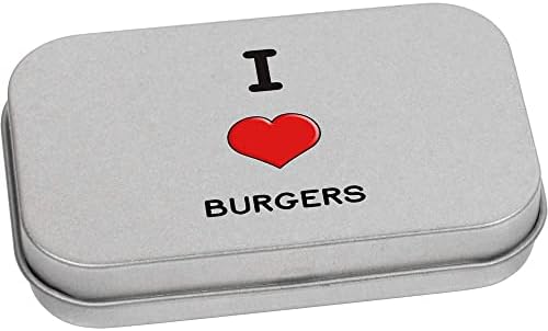 Метална Лидице кутия за съхранение на Azeeda 170 мм I Love Burgers loops (TT00186516)