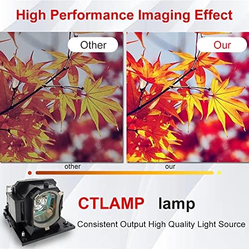 CTLAMP A + Качествена работа на смени лампа за проектор DT01251 с кутия, съвместима с Hitachi ED-A220NM CP-A220N CP-A250NL CP-AW250NM CP-A221N CP-A301N CP-AW251N iPJ-AW250NM BZ-1 CP-A222 CP-AW252