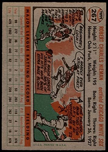 1956 Topps 267 Боб Ниман Чикаго Уайт Сокс (бейзболна картичка) VG White Sox
