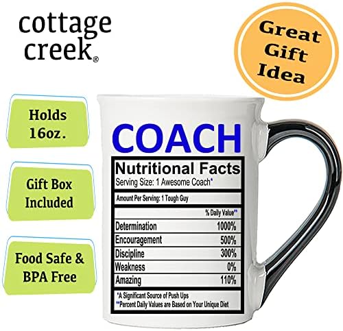 Чаша Cottage Creek Coach, керамика, 16 грама. Кафеена Чаша №1 за Треньор, Подаръци За Треньор, Подаръци За Треньор