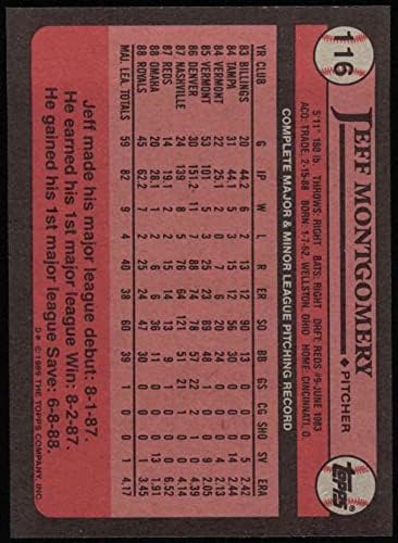 1989 Topps 116 Джеф Монтгомъри Канзас Сити Роялз (Бейзболна картичка) NM / MT Рояли