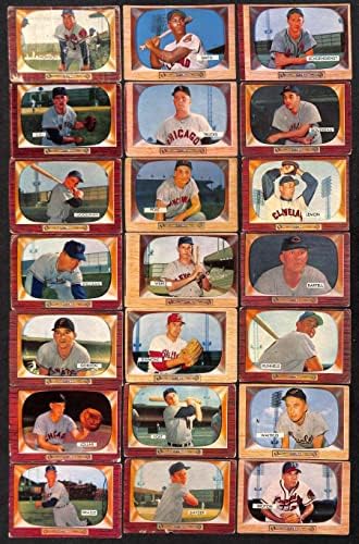 1955 Bowman G среден лот от 149 различни бейзболни картички vy ниско качество BV $ 1839 A78937 С градацией G