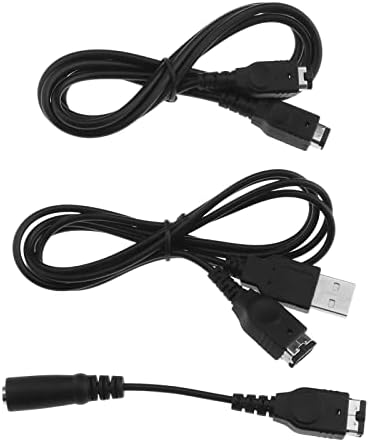 Комплект от 3 кабелни GBA SP, съвместими с Nintendo Game Boy Advance SP, включва USB кабел-зарядно устройство,