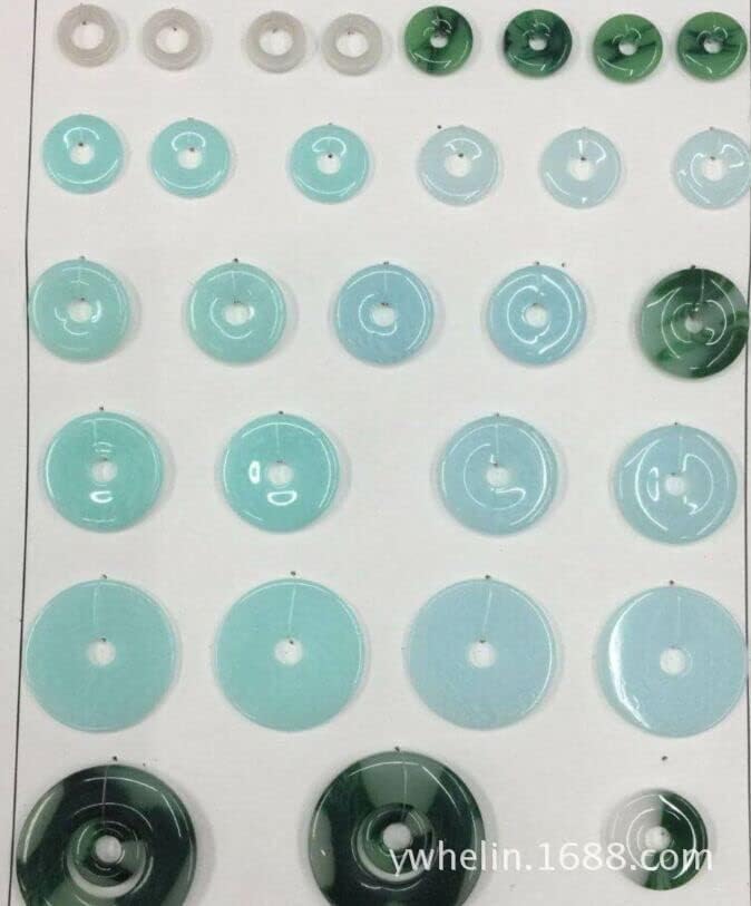 QianKao 平安扣仿玉片玉配件中国结挂件配件DIY饰品白色直径2.5CM(厚款直径2.5CM200个一包)
