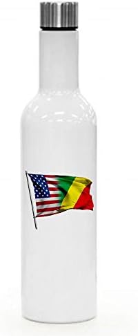 Най-добрата изолирано бутилка за вино /Вода ExpressItBest в 25 унции - Флаг Конго - Много възможности