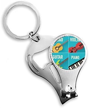 Китара, Цигулка, Пиано, Смесеният Модел На Нокторезачки Халка Ключодържател Отварачка За Бутилки Машина За Рязане